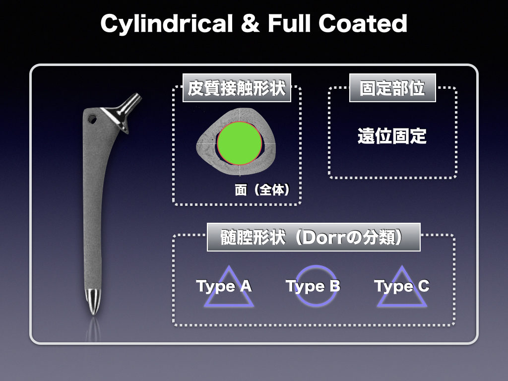 Cementless Stem（Cylindrical & full Coated）